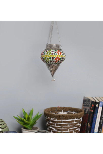  Metal & Glass Tea Light Holder